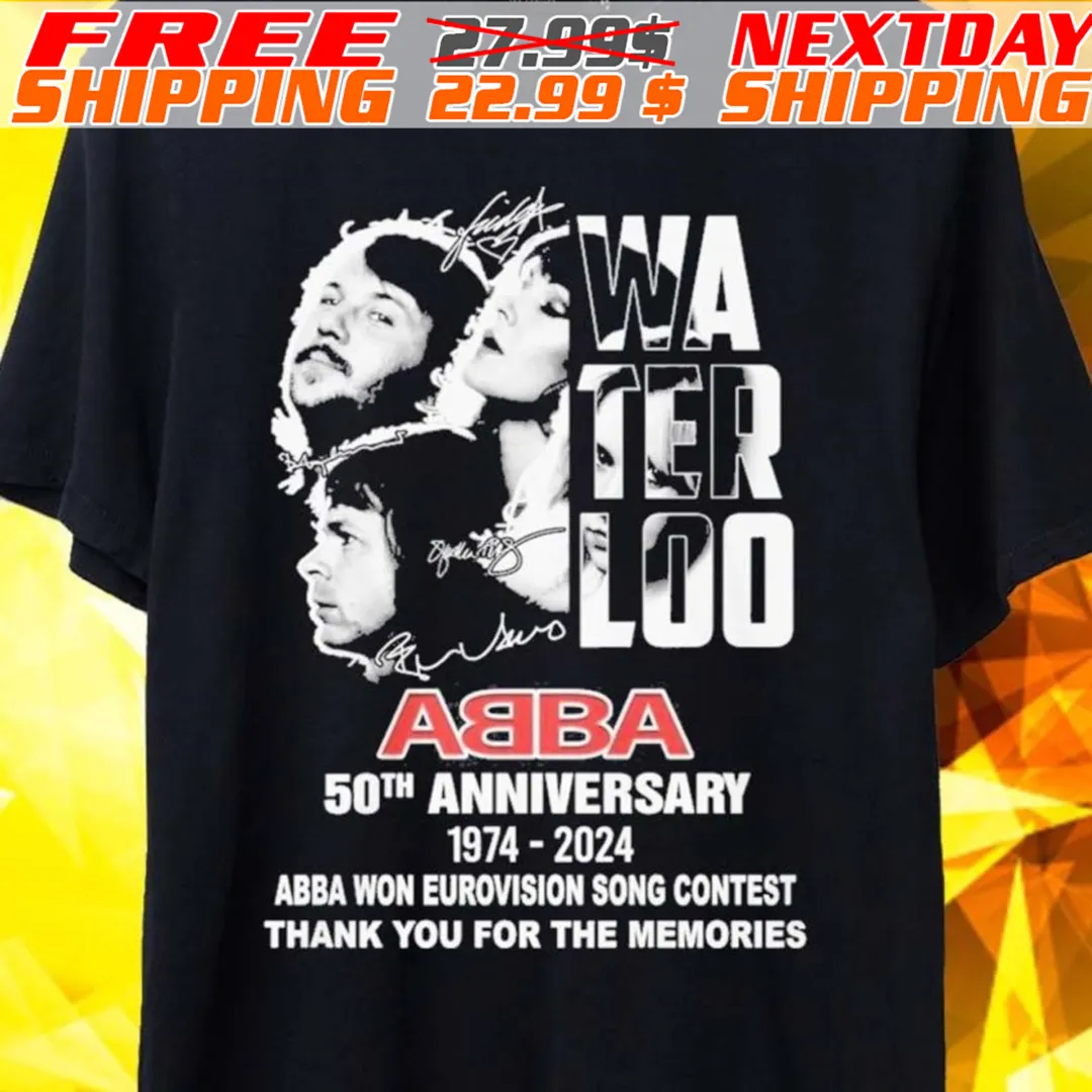 Waterloo ABBA 50th Anniversary 1974-2024 ABBA Won Eurovision Song Contest Thank You For The Memories Shirt