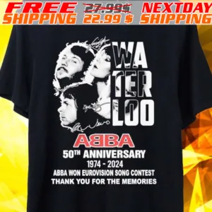 Waterloo ABBA 50th Anniversary 1974-2024 ABBA Won Eurovision Song Contest Thank You For The Memories Shirt