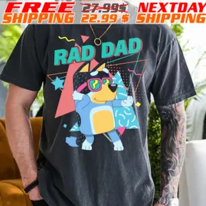 Bluey Bingo Family Rad Dad Father Days Shirt