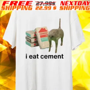 I Eat Cement Cursed Cat Shirt