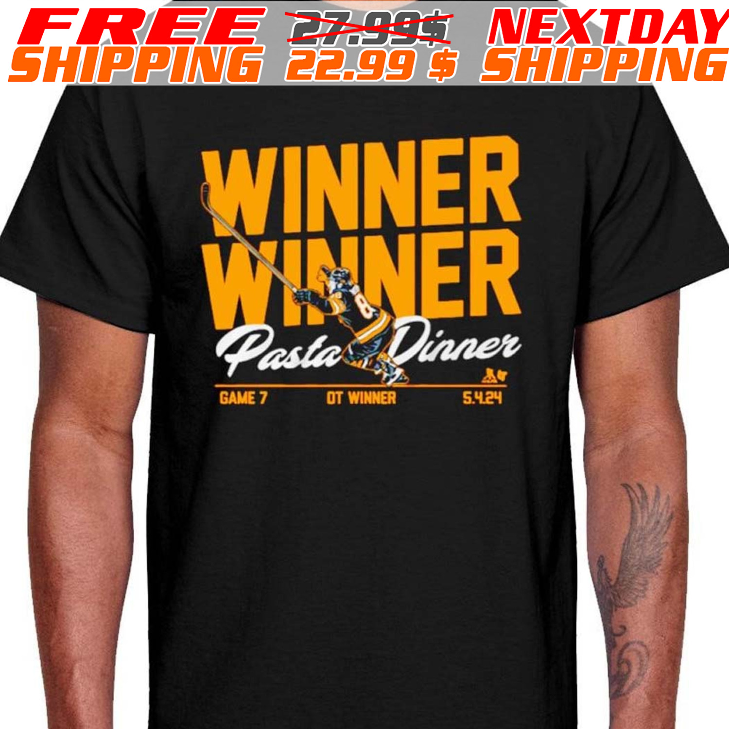 David Pastrnak Boston Bruins Winner Winner Pasta Dinner Game 7 OT Winner Shirt David Pastrnak Boston Bruins Winner Winner Pasta Dinner Game 7 OT Winner Shirt