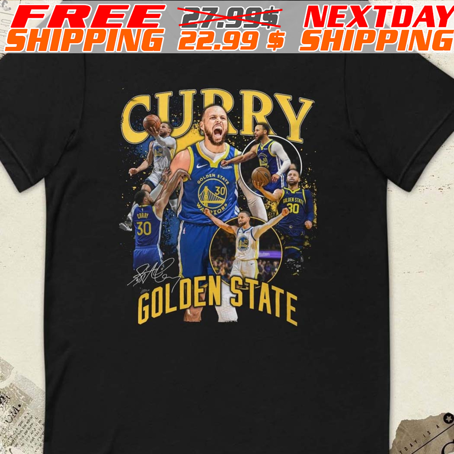 Stephen Curry Golden State Warriors Stadium Essentials Player Crossroads Shirt Stephen Curry Golden State Warriors Stadium Essentials Player Crossroads Shirt
