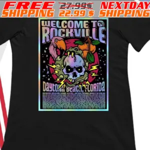 Welcome to Rockville Daytona Beach 2024 Poster Shirt