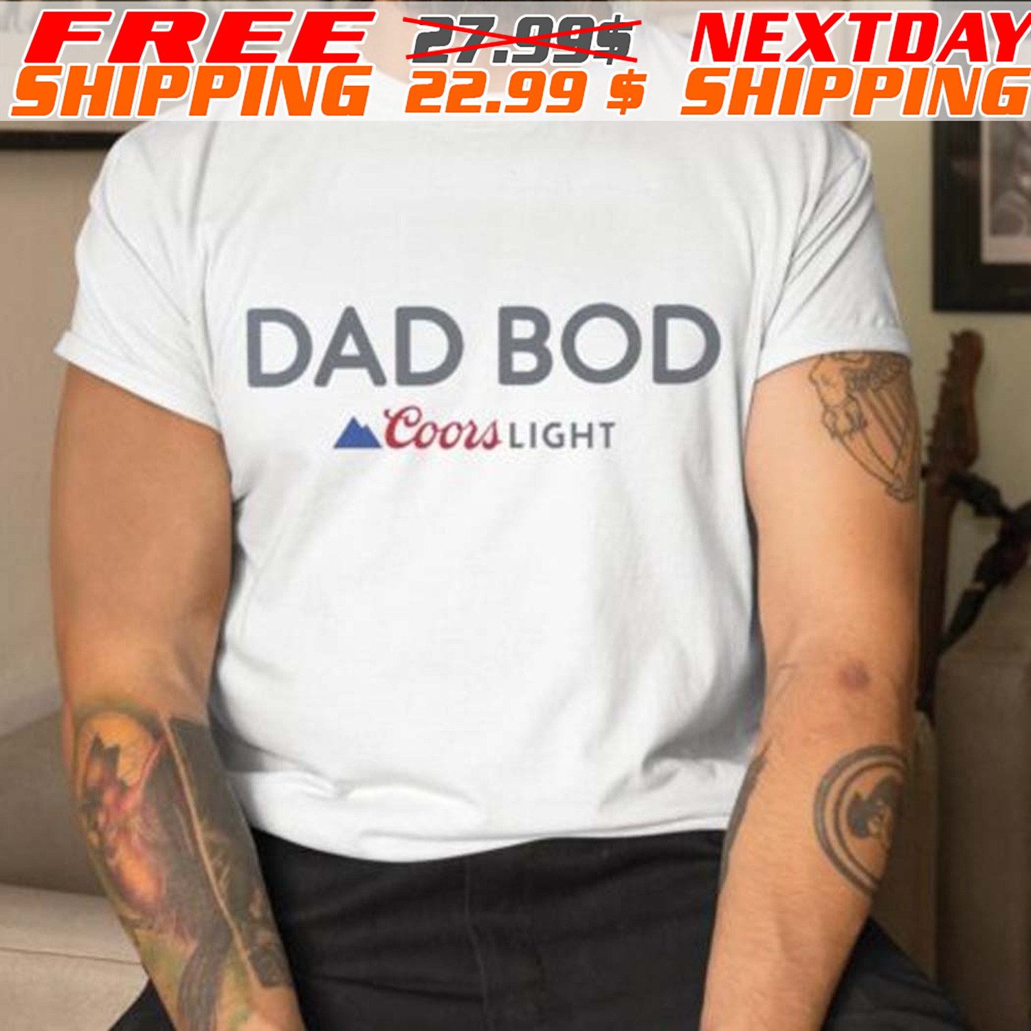 Custom Xmas Gift - Patrick Mahomes Dad Bod Coors Light Shirt