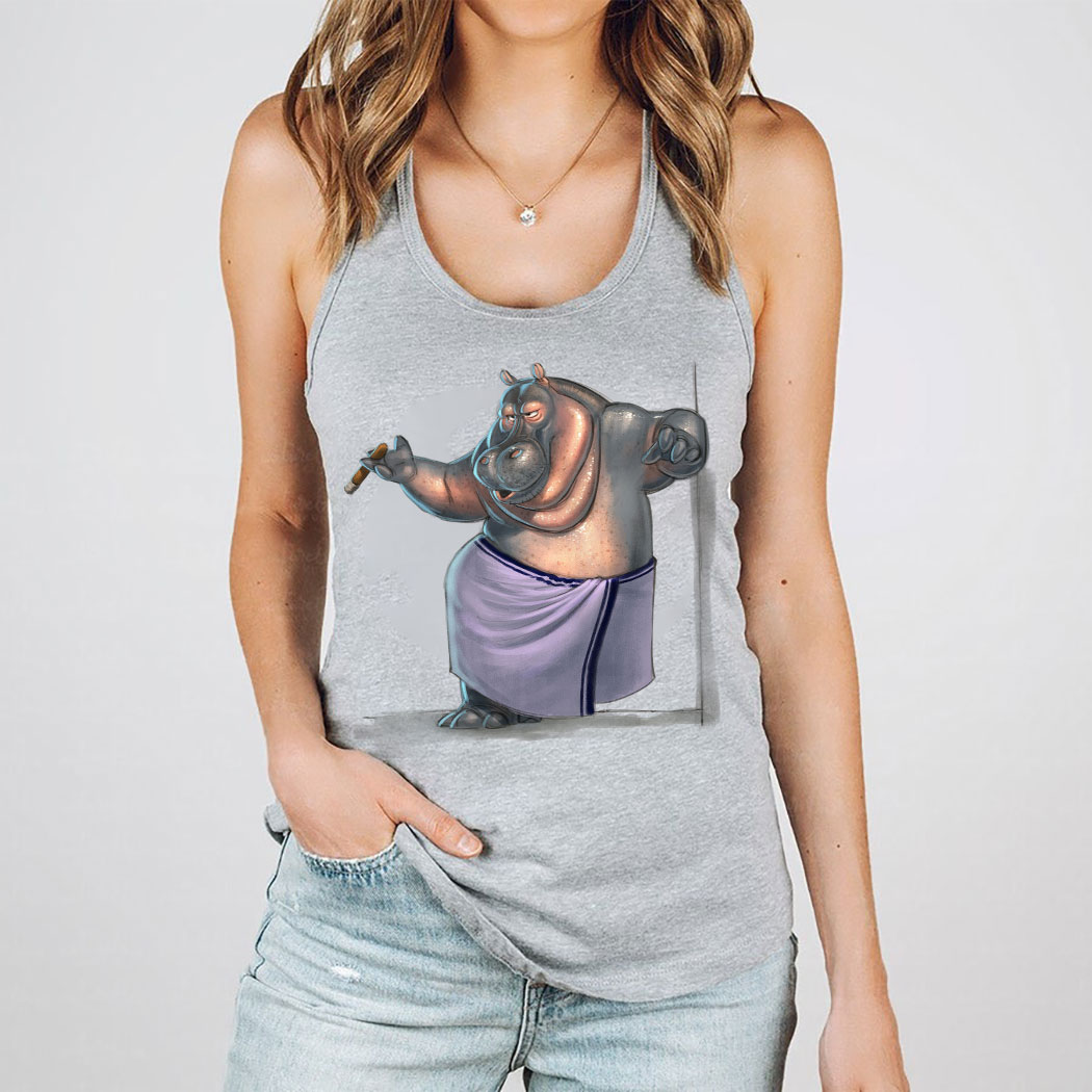 Hippo Smoking Take A Shower Fun Shirt
