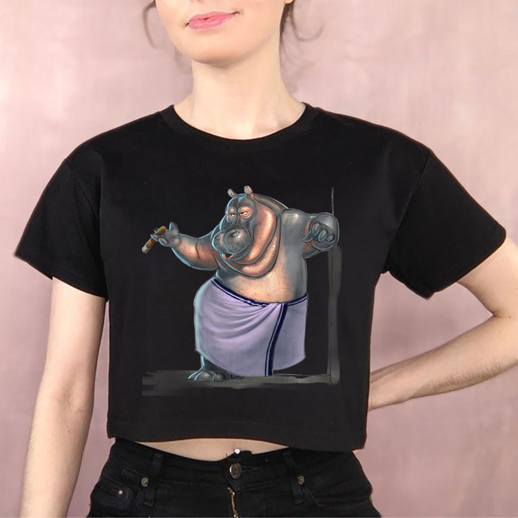Hippo Smoking Take A Shower Fun Shirt