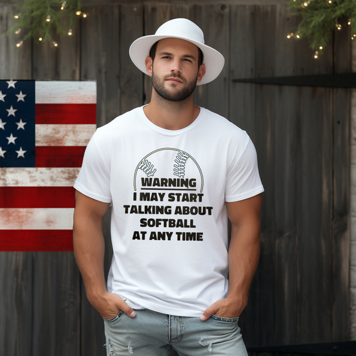 Baseball Warning I May Start Talking About Softball At Any Time Shirt