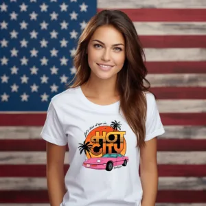 Car Lets Live It Up In Hot City Retro 2024 Shirt