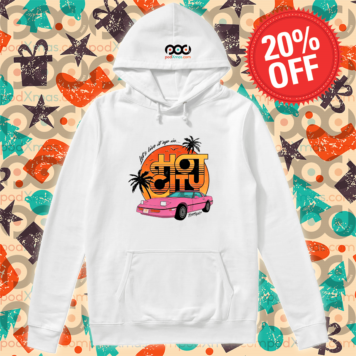 Car Lets Live It Up In Hot City Retro 2024 Shirt