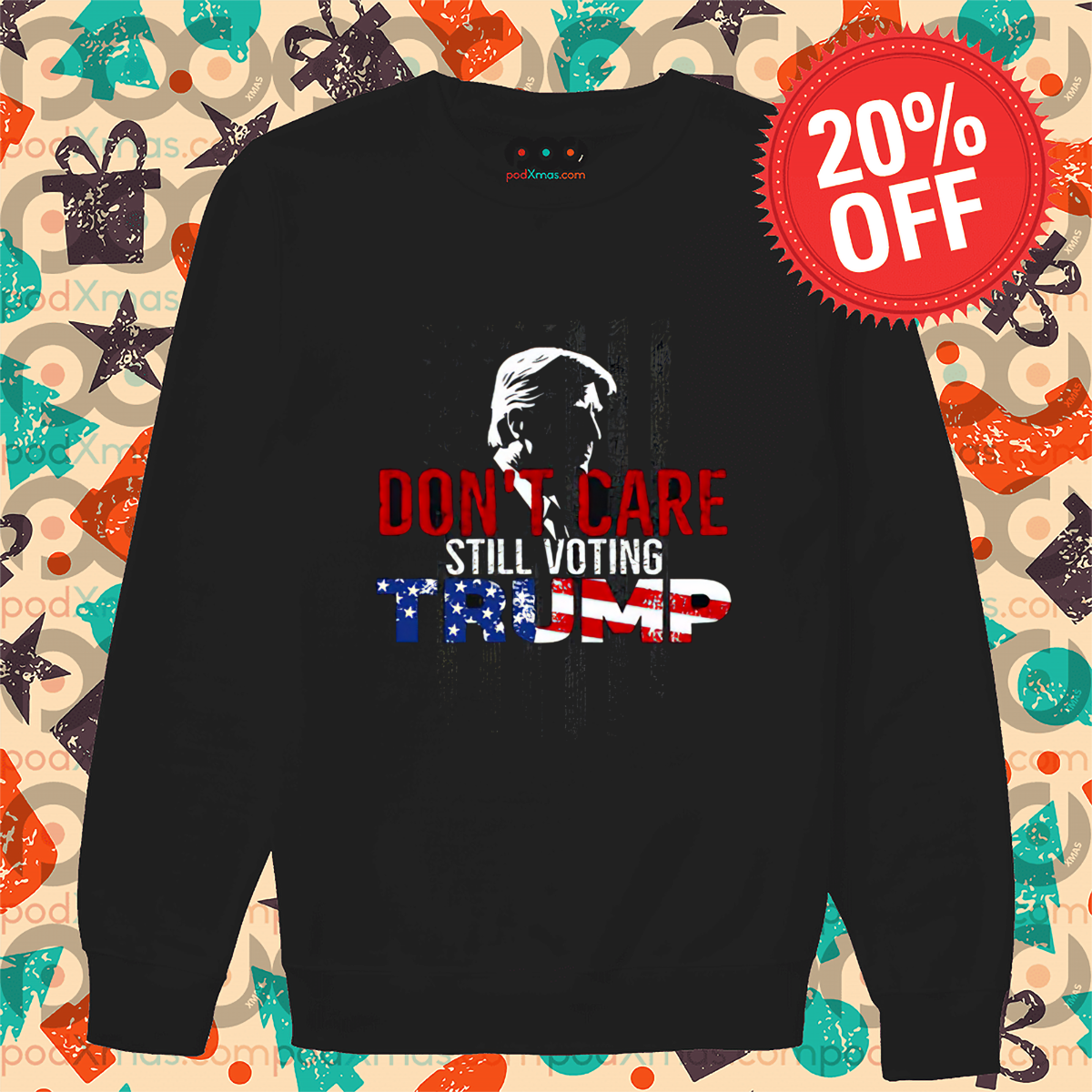 Don't Care Still Voting Trump American Flag 2024 Shirt