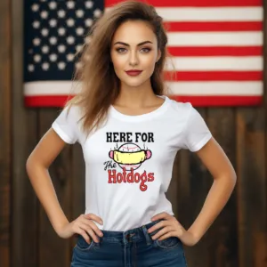 Baseball Here For The Hotdogs Shirt