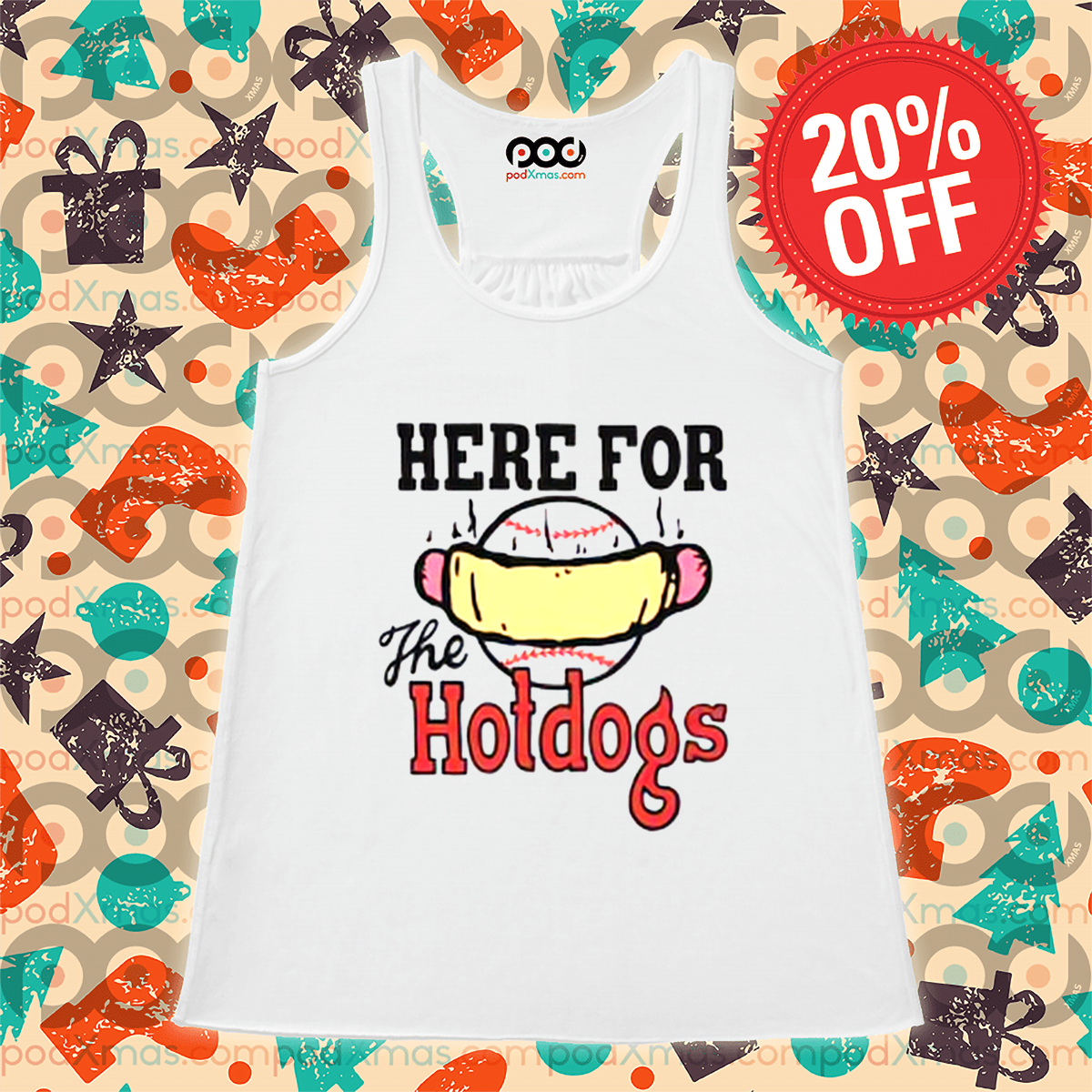 Baseball Here For The Hotdogs Shirt