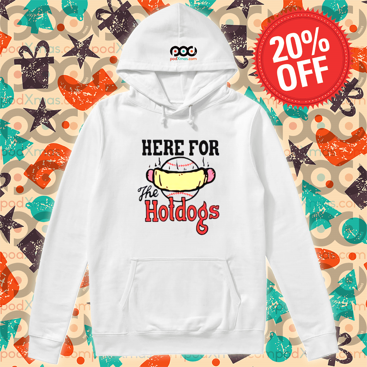 Baseball Here For The Hotdogs Shirt