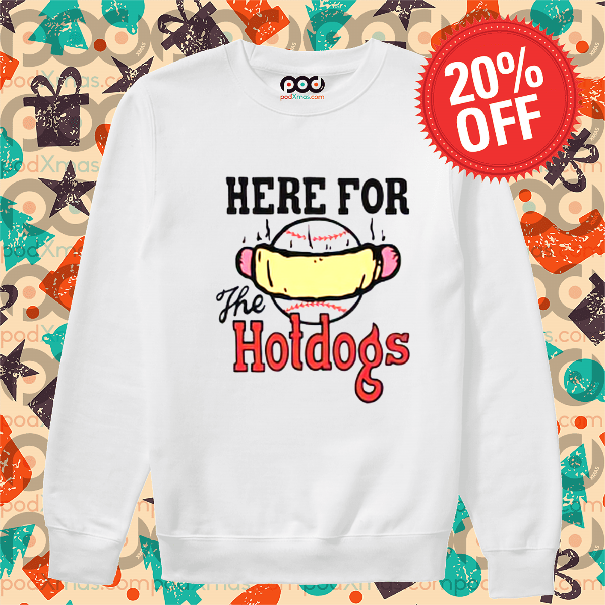 Baseball Here For The Hotdogs Shirt