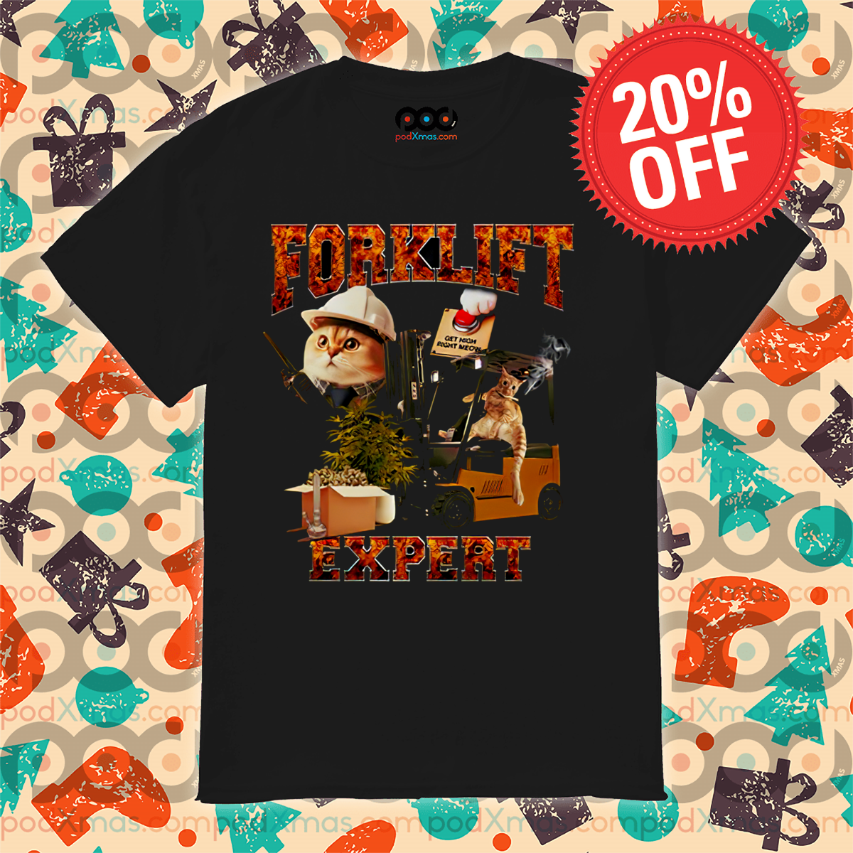 Cat Worker Forklift Expert Shirt
