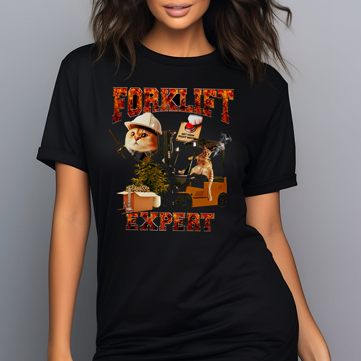Cat Worker Forklift Expert Shirt
