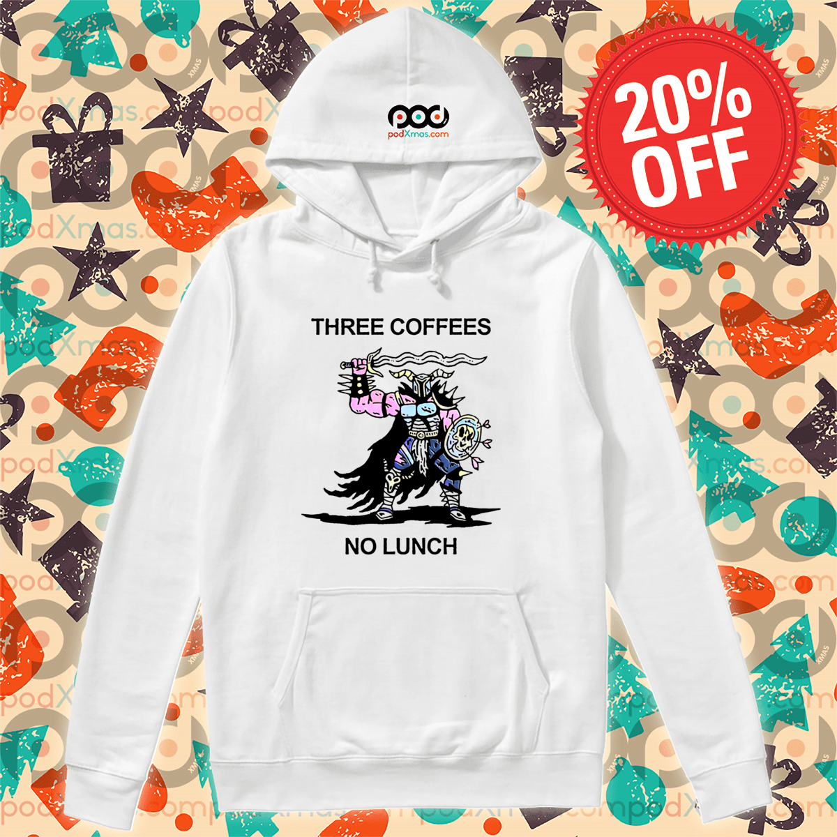Warrior Three Coffees No Lunch Shirt
