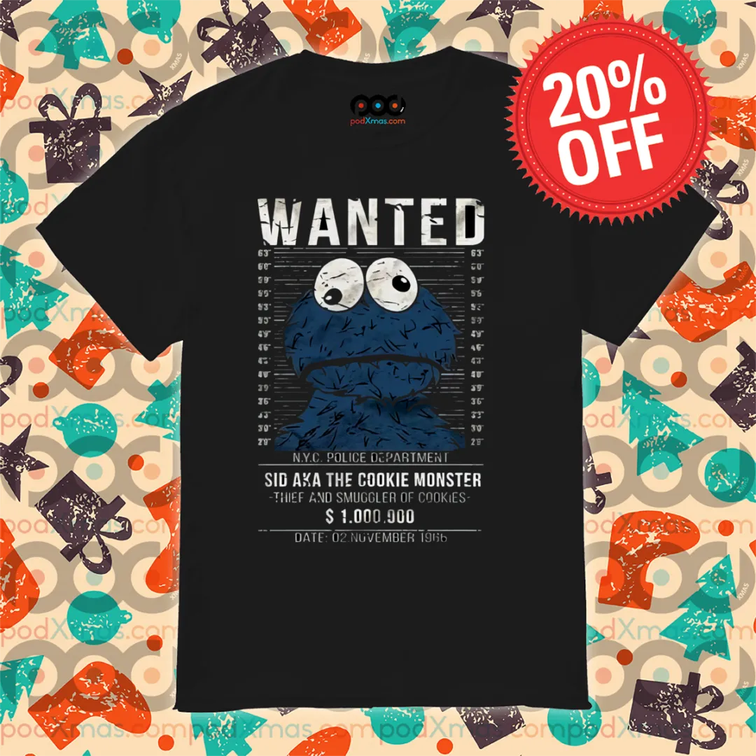 Cookie Monster Wanted NYC Police Department 2024 Vintage Shirt