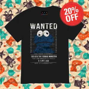 Cookie Monster Wanted NYC Police Department 2024 Vintage Shirt