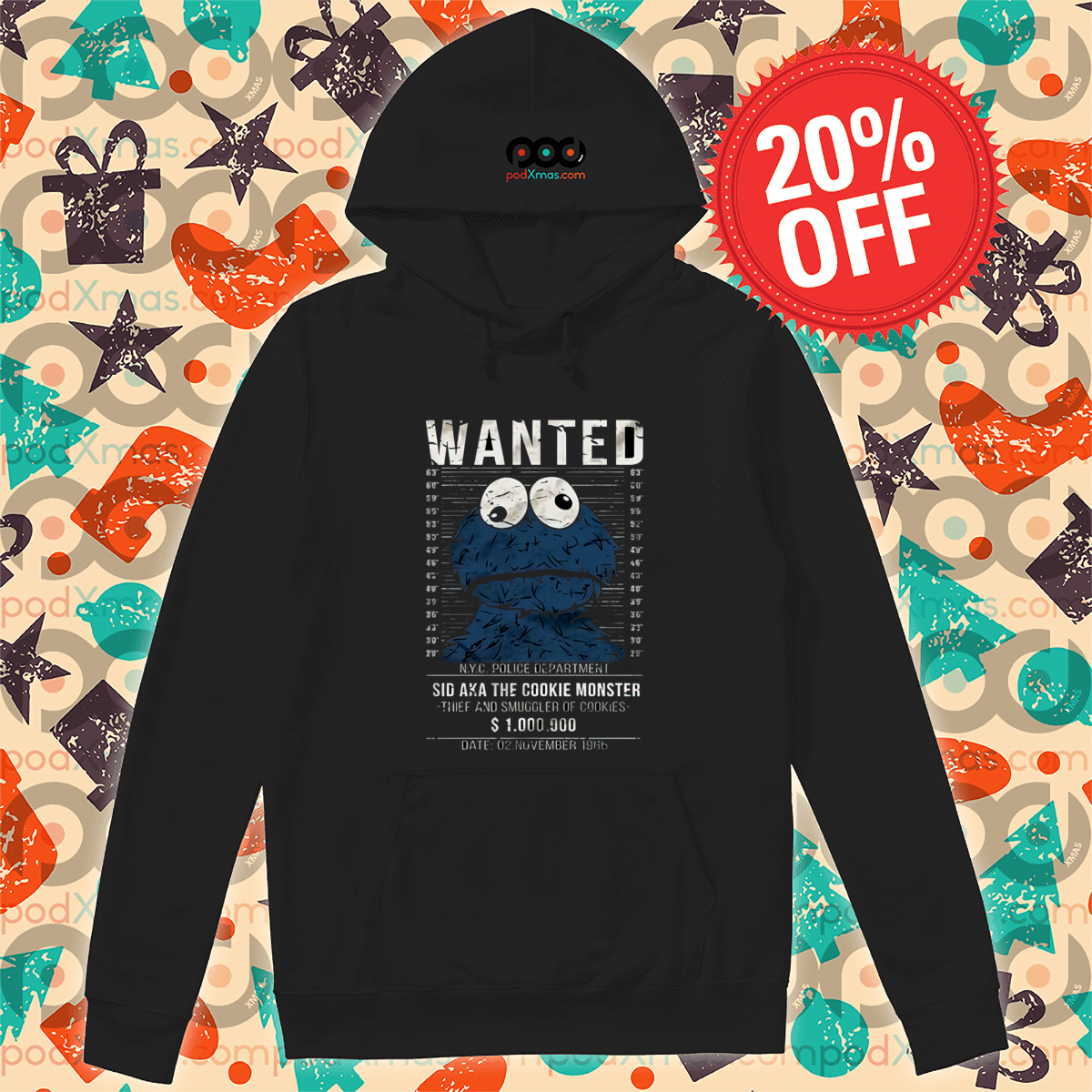 Cookie Monster Wanted NYC Police Department 2024 Vintage Shirt