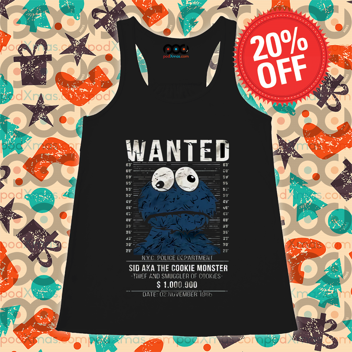 Cookie Monster Wanted NYC Police Department 2024 Vintage Shirt