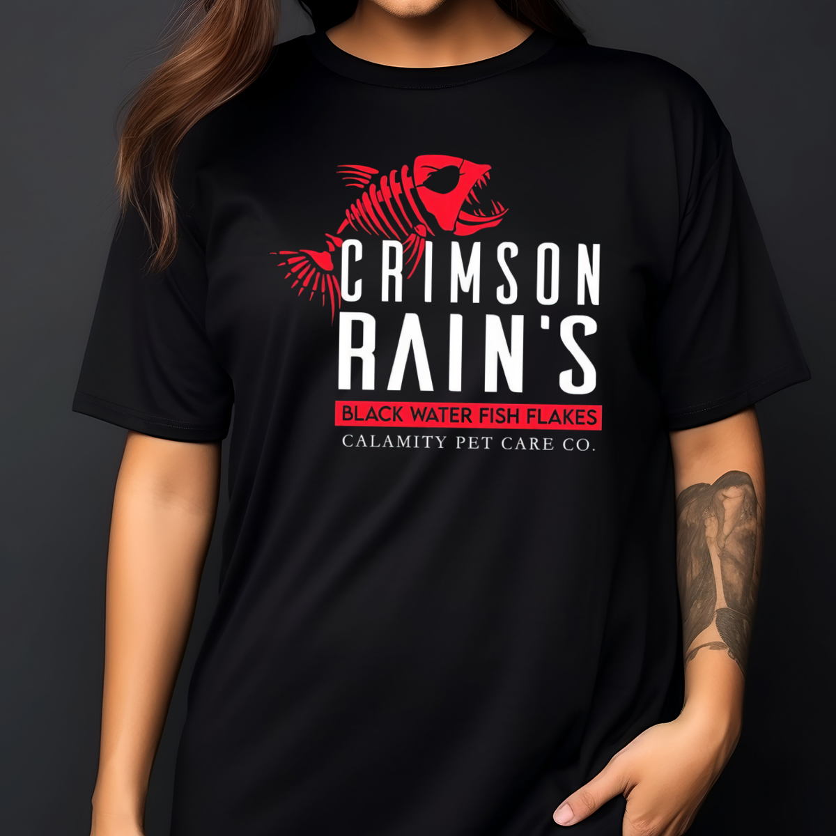 Crimson Rain's Black Water Fish Flakes Shirt