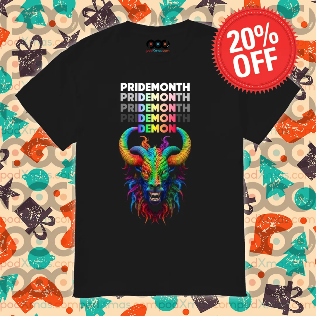 Goat Pridemonth Demon 2024 Colorful Shirt