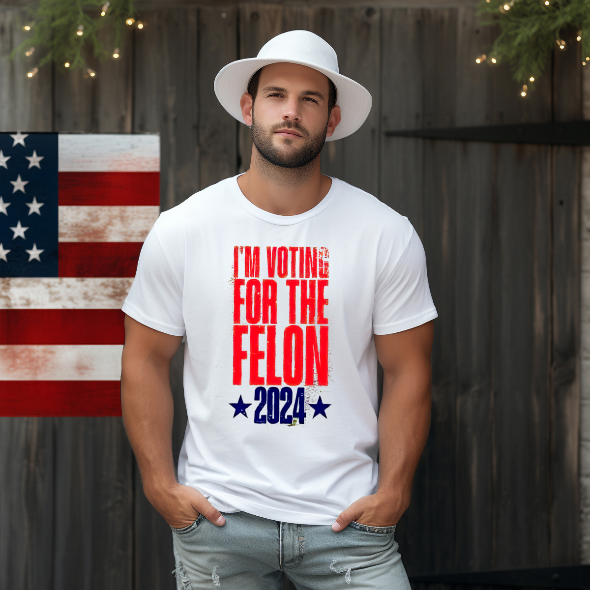 I Am Voting For The Felon 2024 Vintage Shirt