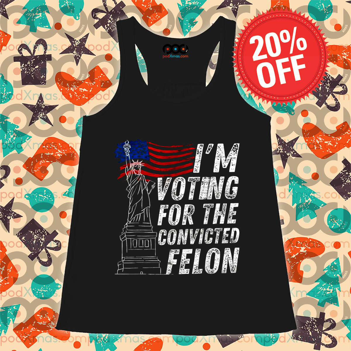 Liberties I Am Voting For The Convicted Felon Vintage Shirt