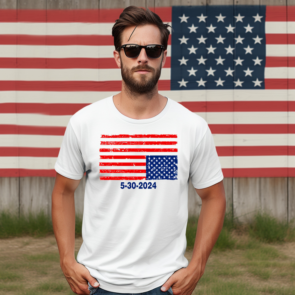 Vote Outlaw 5-30-2024 American Flag Shirt