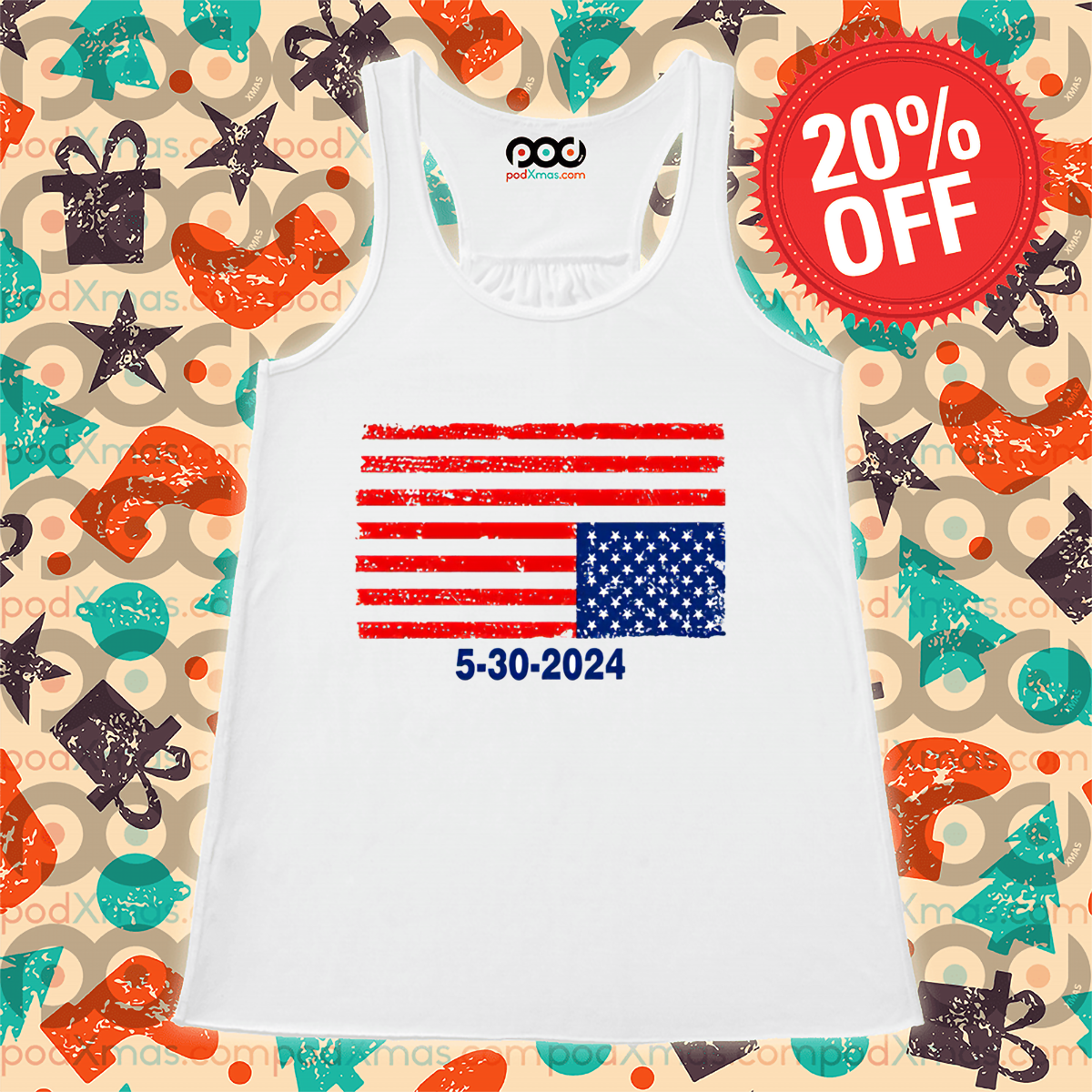 Vote Outlaw 5-30-2024 American Flag Shirt