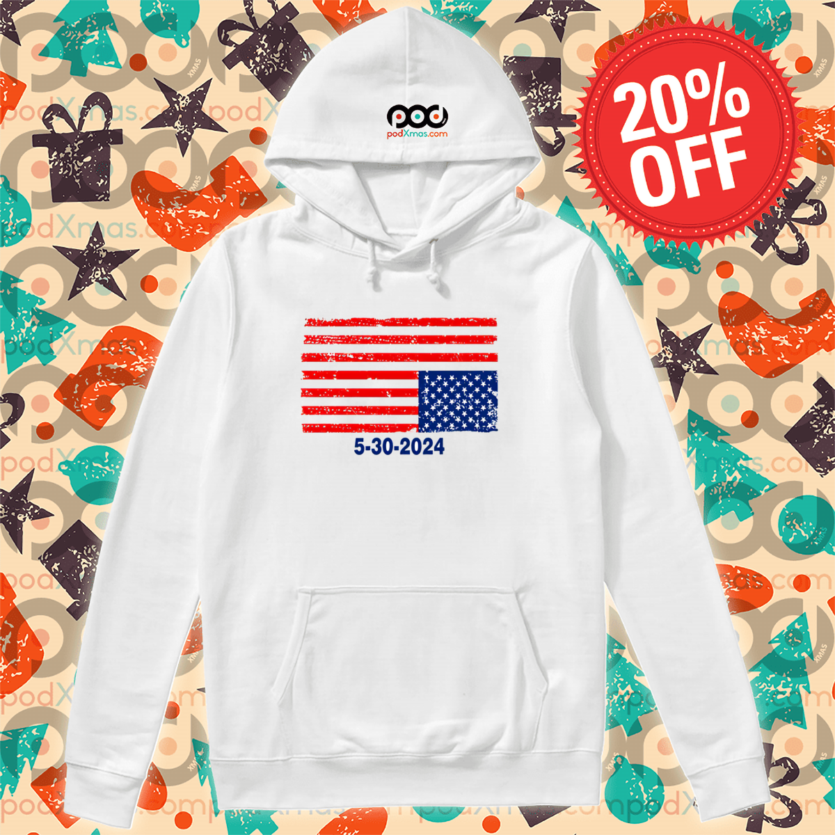Vote Outlaw 5-30-2024 American Flag Shirt