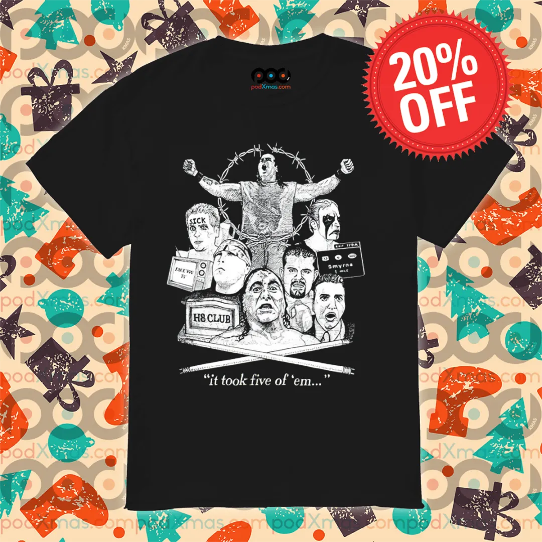 WWE It Took Five Of Em Shirt