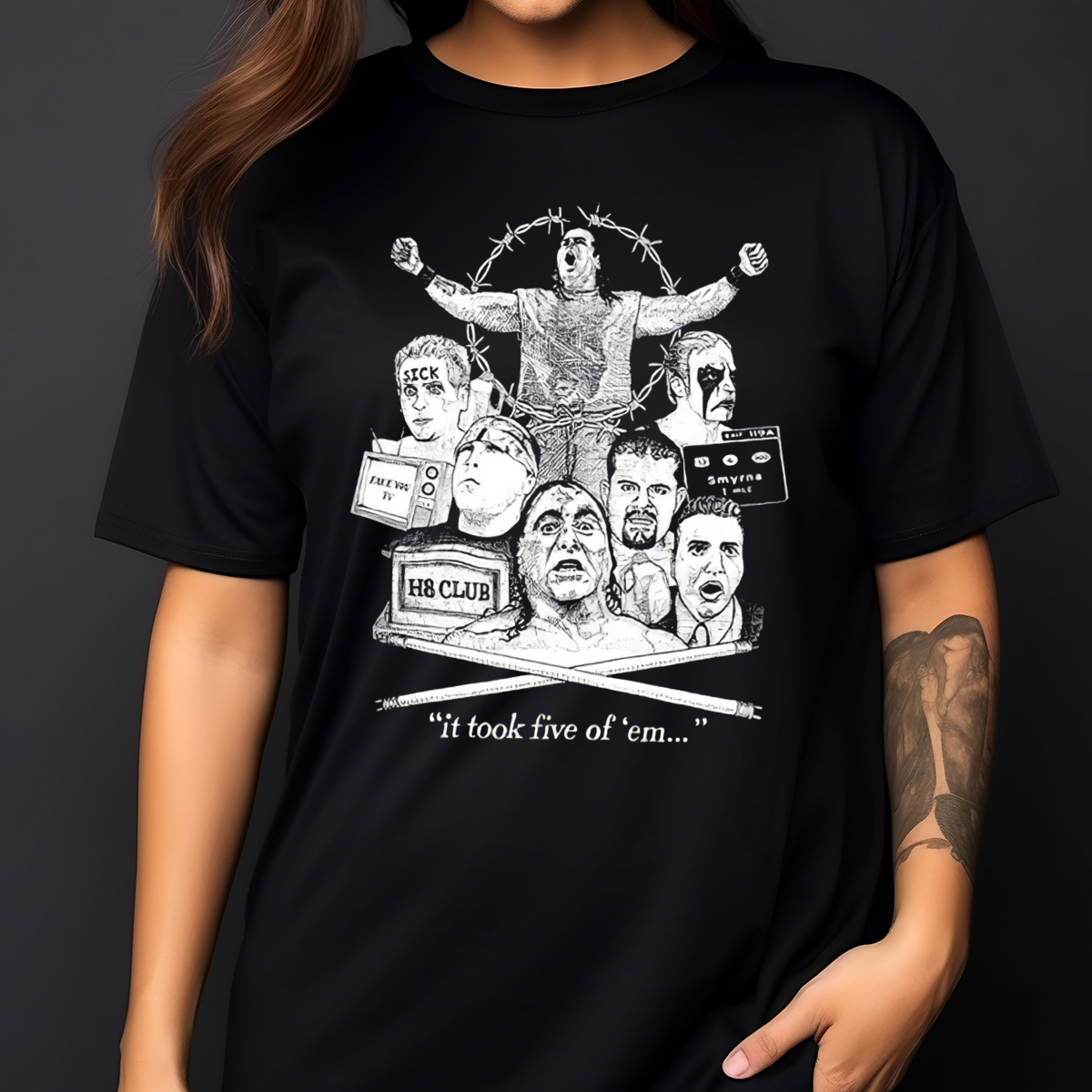 WWE It Took Five Of Em Shirt