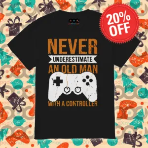 Gamepad Never Underestimate An Old Man With A Controller Vintage Shirt