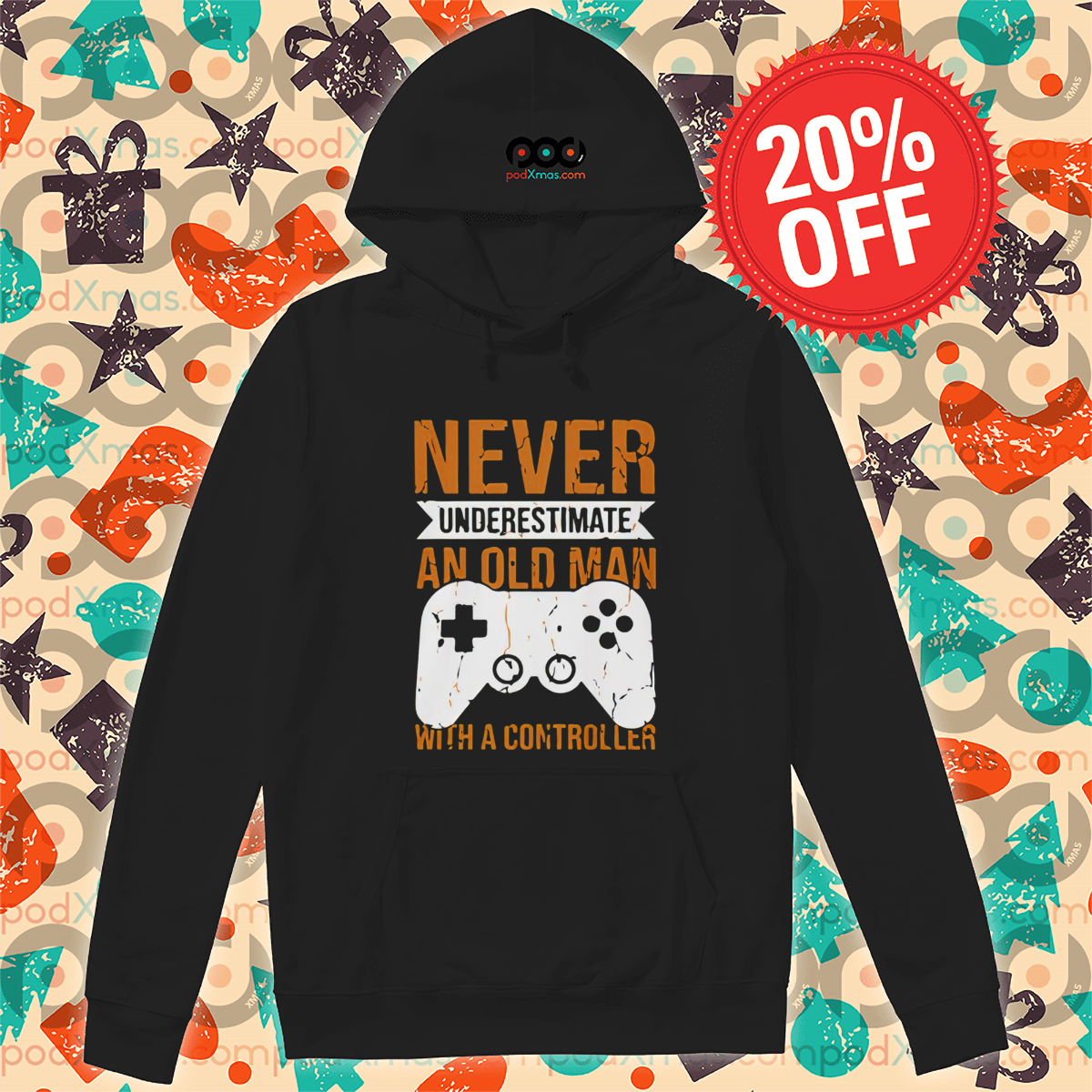 Gamepad Never Underestimate An Old Man With A Controller Vintage Shirt