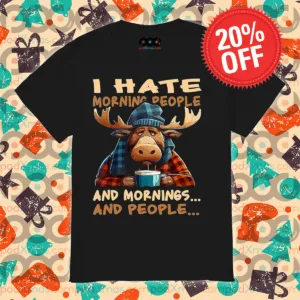 Cow I Hate Morning People And Mornings And People Shirt