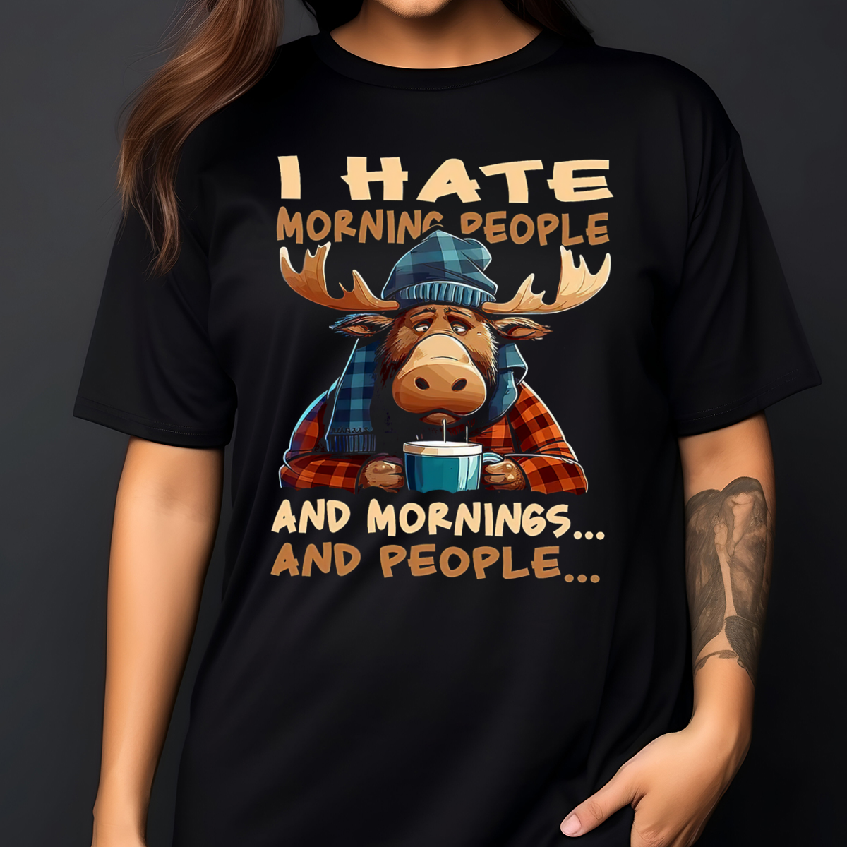 Cow I Hate Morning People And Mornings And People Shirt