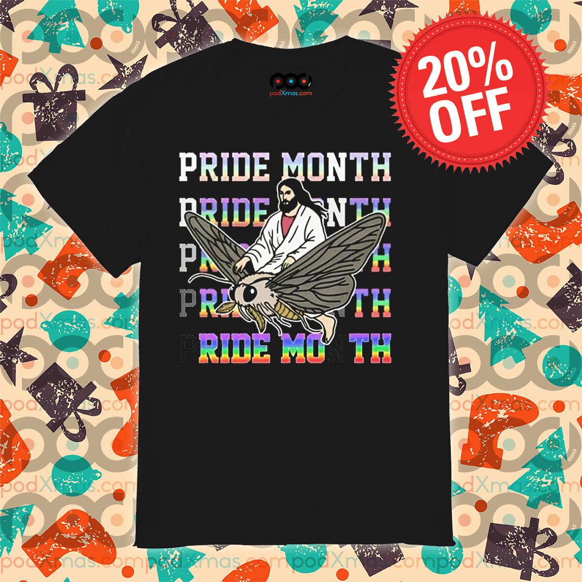 Jesus Ride Bee Ride Moth Pride Month Shirt