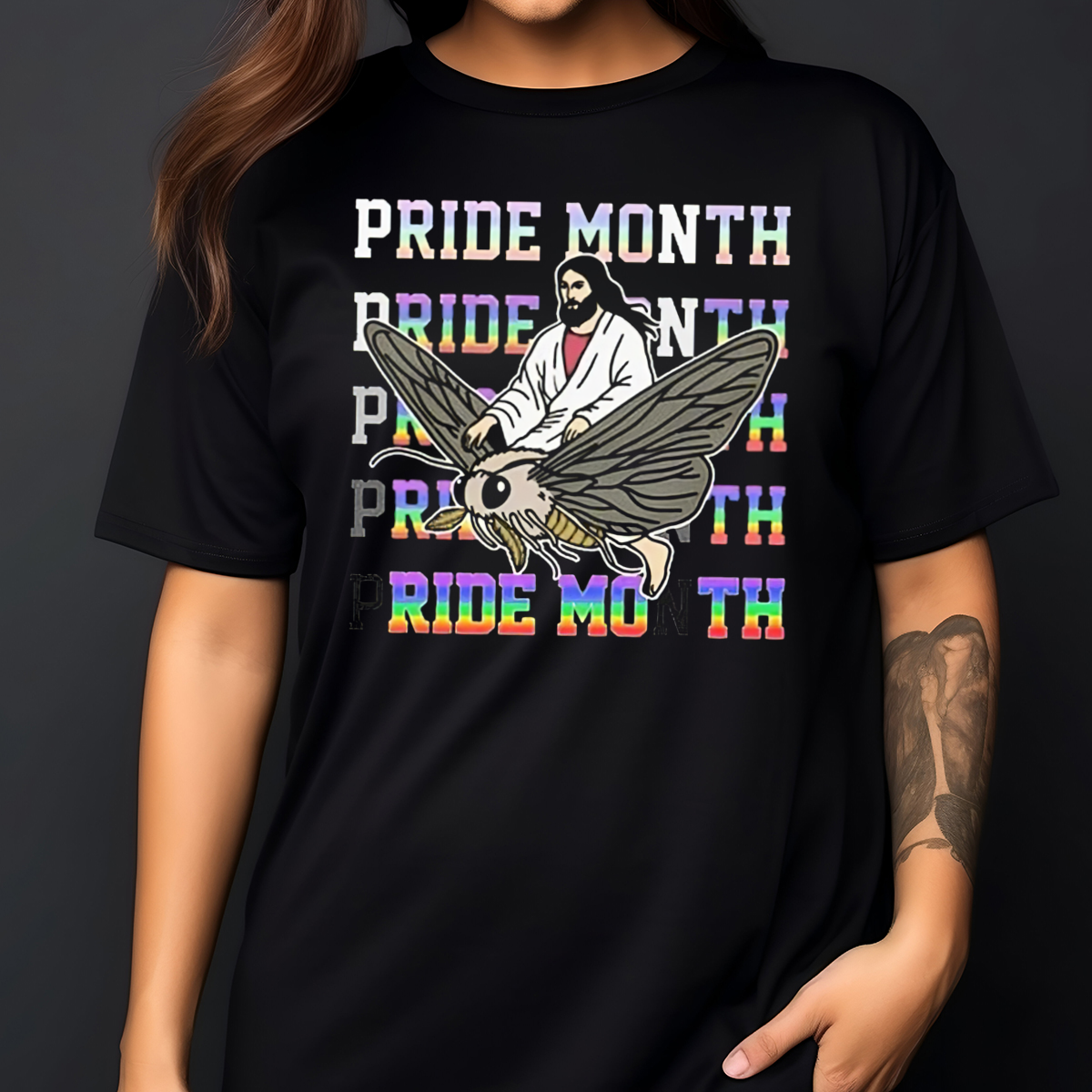 Jesus Ride Bee Ride Moth Pride Month Shirt