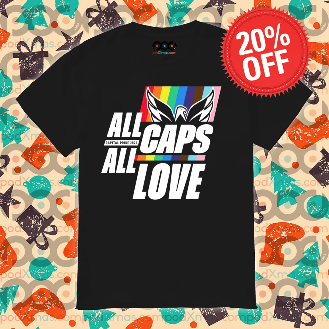 LGBTQ All Caps All Love Pride Month 2024 Shirt