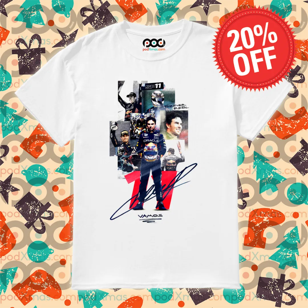 Sergio Pérez Forever Rebl Vamos 11 Signature F1 Shirt