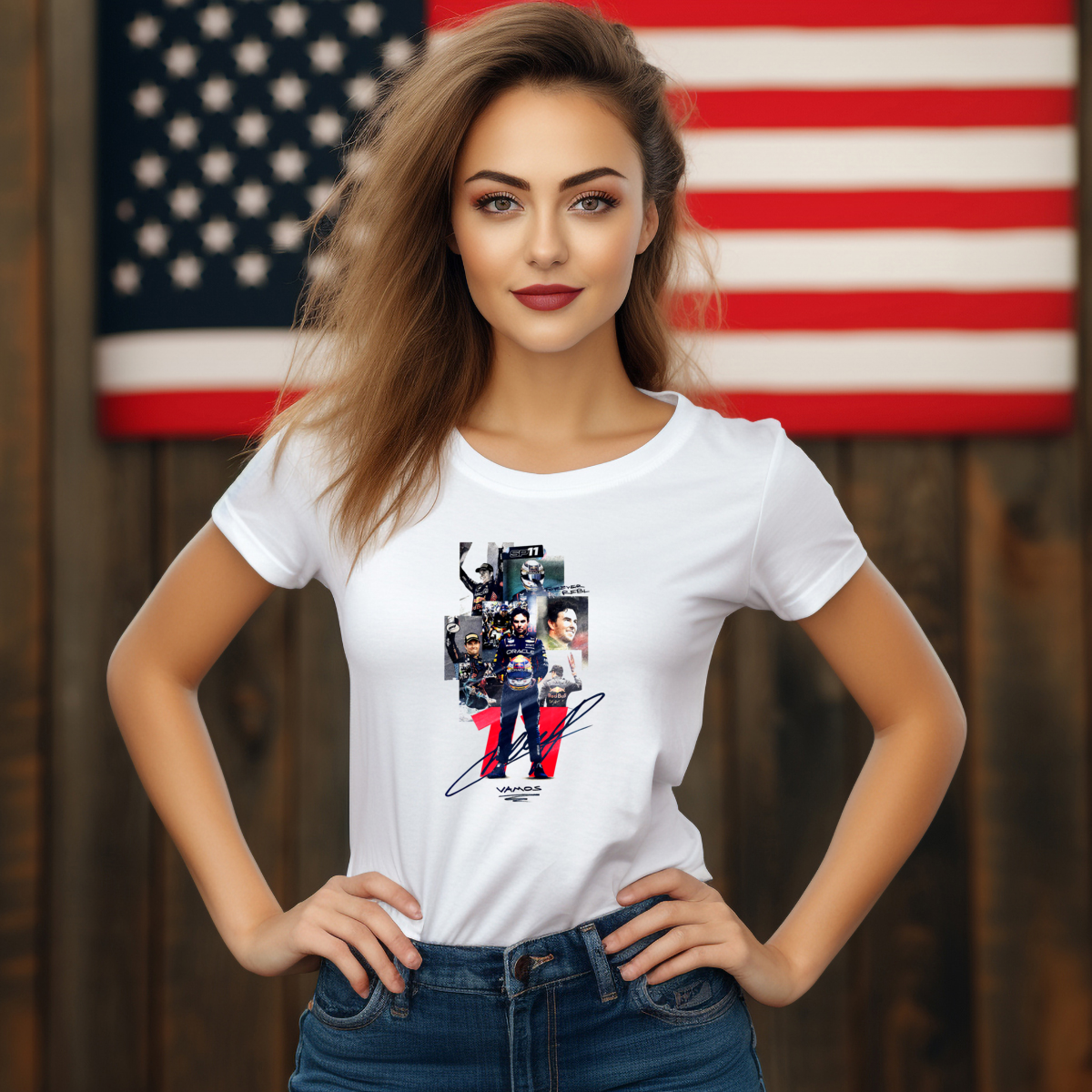 Sergio Pérez Forever Rebl Vamos 11 Signature F1 Shirt Sergio Pérez Forever Rebl Vamos 11 Signature F1 Shirt