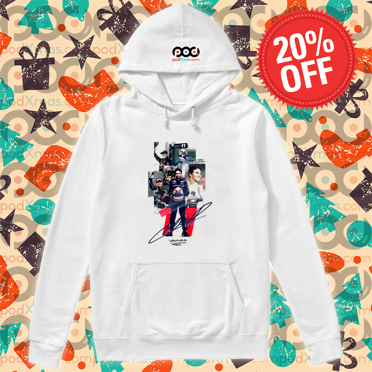 Sergio Pérez Forever Rebl Vamos 11 Signature F1 Shirt Sergio Pérez Forever Rebl Vamos 11 Signature F1 Shirt