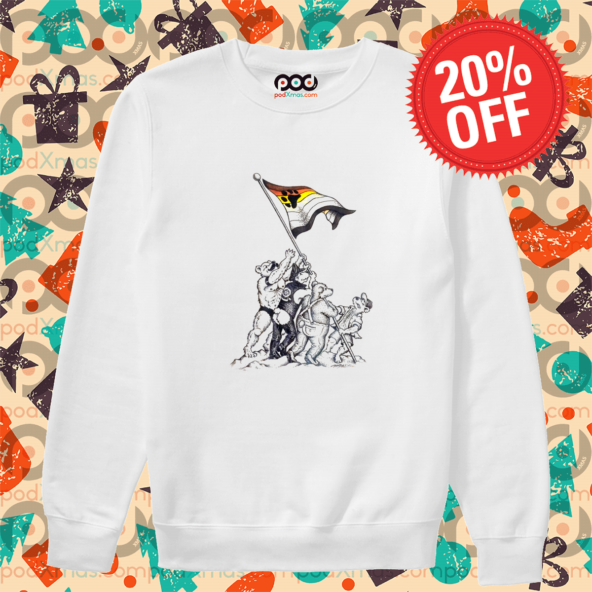 The Bears Joined Hands To Raise The Flag Vintage Shirt