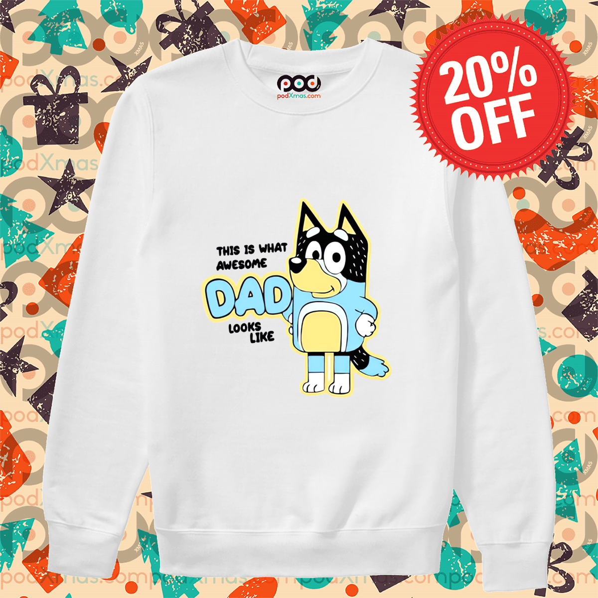 This Is What Awesome Dad Looks Like Bluey Father's Day Shirt