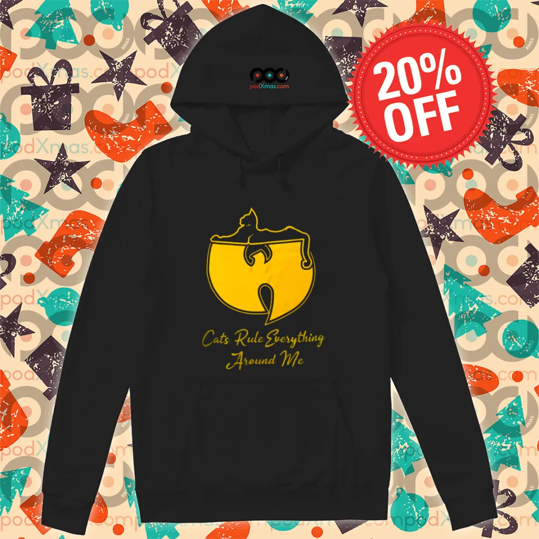 Cat Wu-Tang Clan Cats Rule Everything Around Me Shirt.png