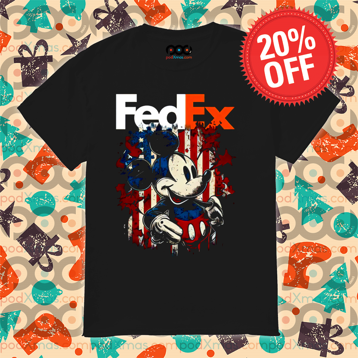 Mickey Fedex American Flag 2024 Shirt