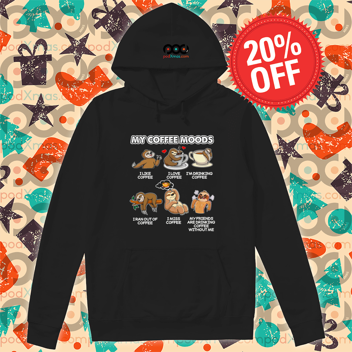 Sloth My Coffee Moods 2024 Shirt