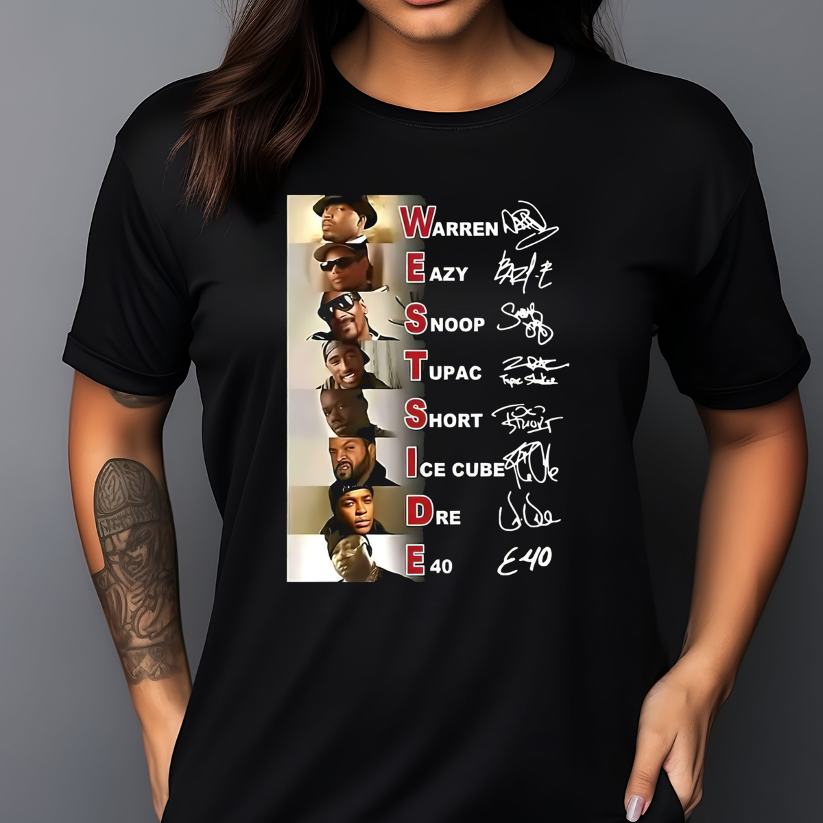 West Side Warren Eazy Snoop Tupac Short Ice Cube Dre E40 Signature Shirt West Side Warren Eazy Snoop Tupac Short Ice Cube Dre E40 Signature Shirt